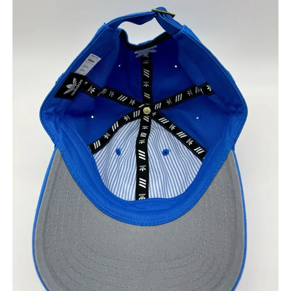 Adidas Youth Washed Relaxed Strapback Cap Hat Blue White New With Tags‎